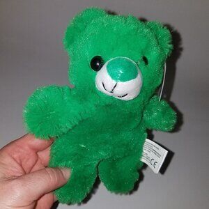 NEW Kellytoy Beanpals Green Teddy Bear Plush 7" Stuffed Animal Toy Lovey 2017